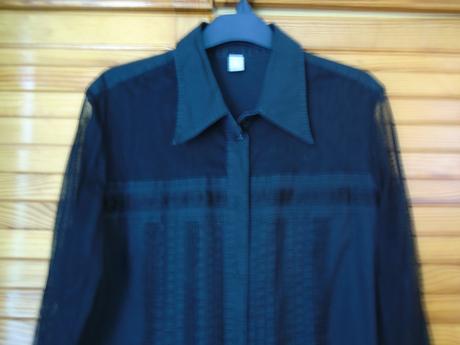 Strečová košeľa so sieťovanými rukávmi, next,44