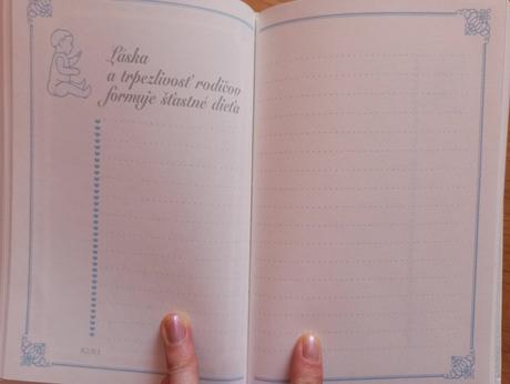 Zápisník a pamätníček- dejiny môjho dieťaťa,