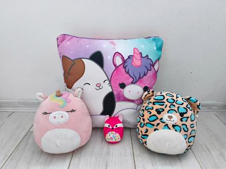 Squishmallows plyšáci + vankúš, 