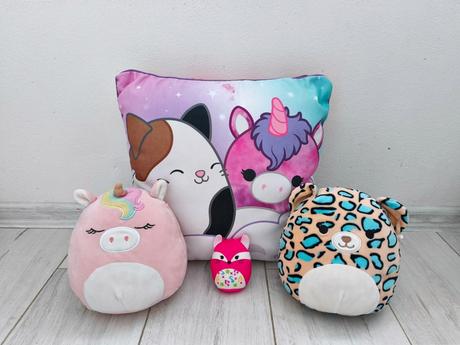 Squishmallows plyšáci + vankúš, 