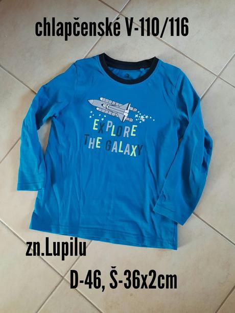 Chlapčenský pyžamový vrch /tričko, lupilu,116