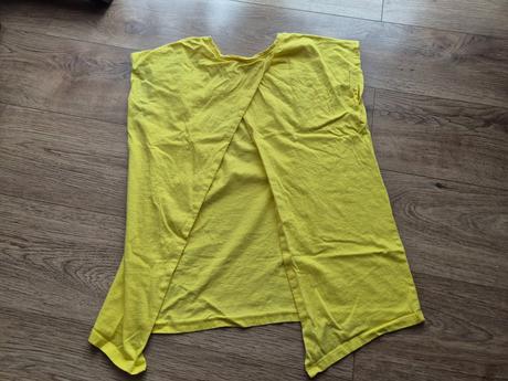 Žlté tričko z prekladanym chrbtom veľ. xl, gate,xl