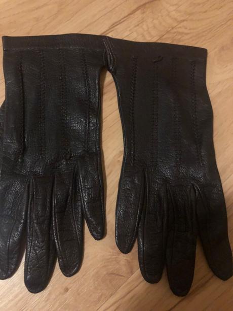 Kožené rukavičky veľkosť 7, s