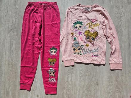 Dievcenske bavlnene pyzamo l.o.l vel. 140, palomino,140