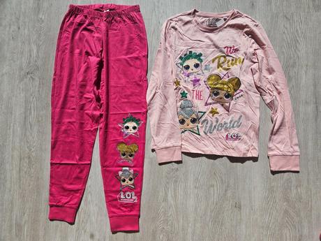 Dievcenske bavlnene pyzamo l.o.l vel. 140, palomino,140