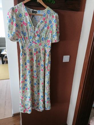 Letné kvetovane midi saty xs, s, s / xs
