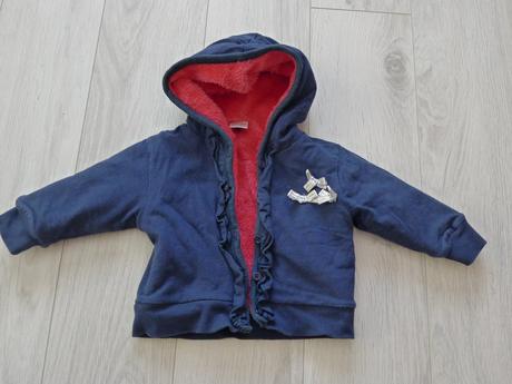 Zateplená mikina pre dievča, veľkosť 80, dirkje,80