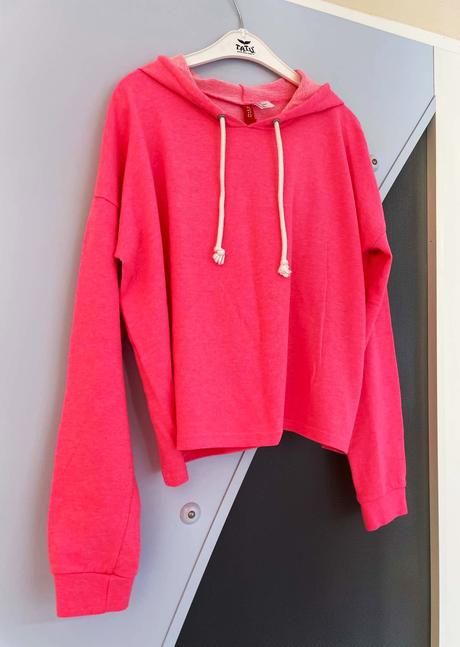 Top crop mikina/oversize, h&m,l