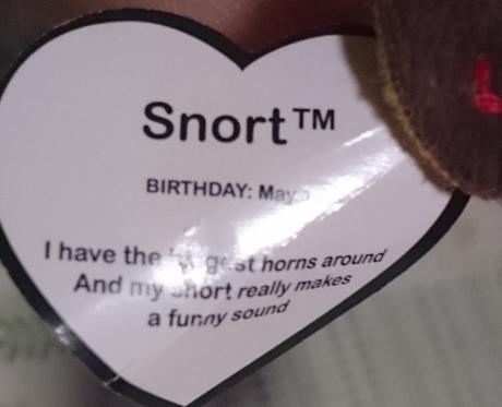 Plyšový býček, 9 cm, ty,