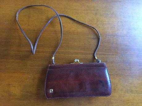Vintage kabelka z hadej koze, 