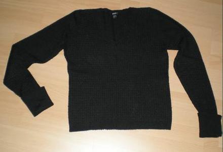 Čierny sveter mango s vzorčekom, mango,m