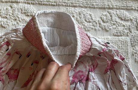 Biela bavlnená sukňa s plameniakmi, tu, 104, tu,104