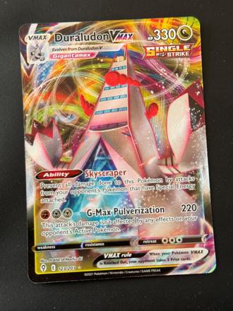 Pokémon silná karta duraludon vmax 330hp,