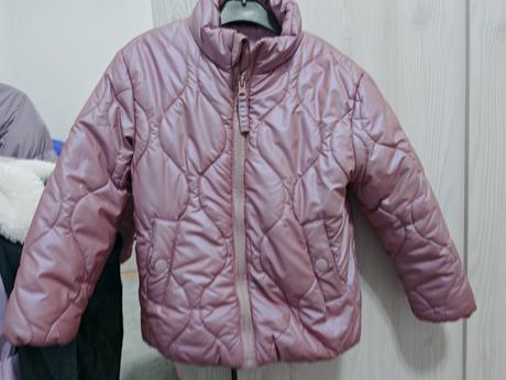 Krásna pudrovo ružová prechodná bunda 92-104, 