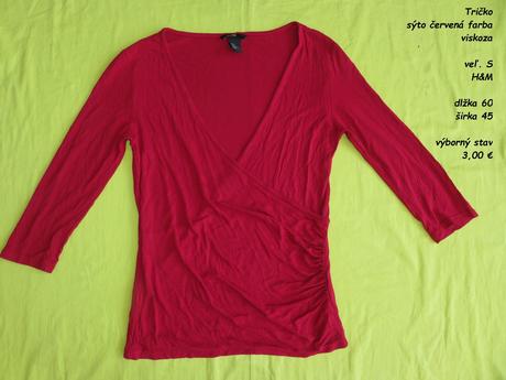 Červené tričko, h&m (s), h&m,s