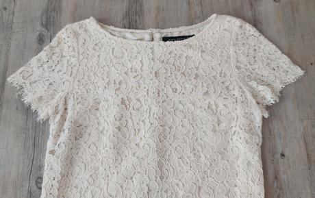 Krémové čipkované šaty zara, zara,s