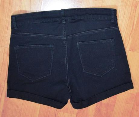 Cierne riflove sortky, h&m,xs