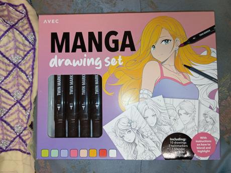Set manga fixky s omaľovánkami, 