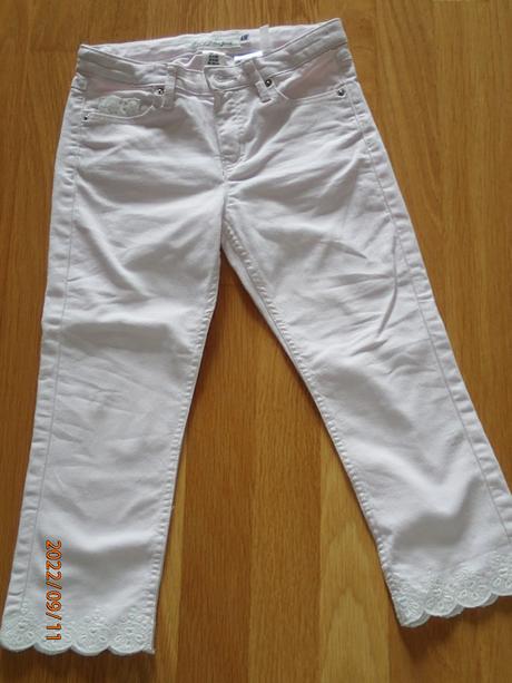 Biele a ružové 3/4 rifle hm, h&m,134