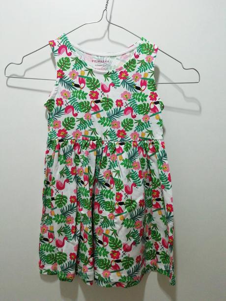 Letné bavlnené šaty s plameniakmi, primark,92