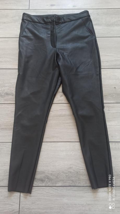 Koženkové nohavice nenosené, f&f,42