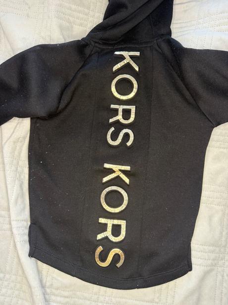 Michael kors mikina čierna so zlatým logom, veľ. 3, michael kors,98