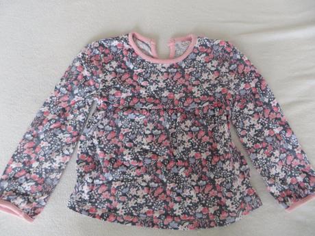 Modrá kvetinová bavlnená blúzka, tesco,86