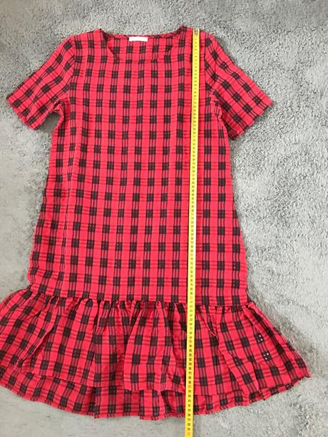 Červené kárované šaty v. m, gate,m