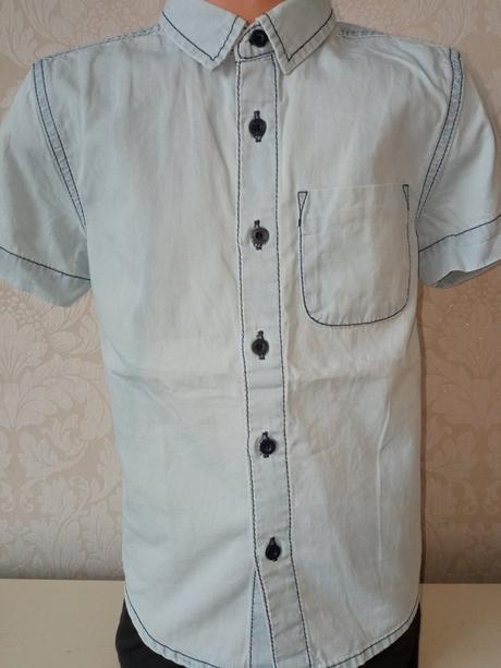 Chlapčenská modrá košeľa (116), 116