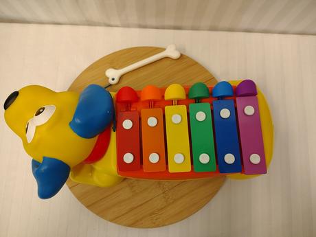 Retro 2v1 xylofón piáno psík fisher price 2002,