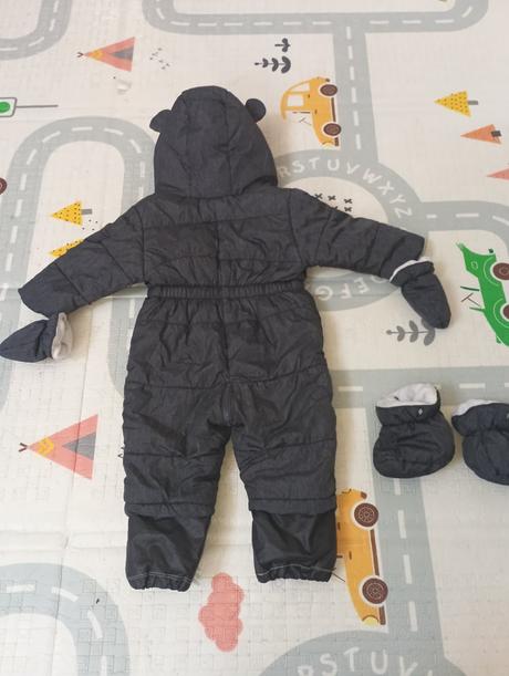 Zimný tmavosedy overal v.74, baby club,74
