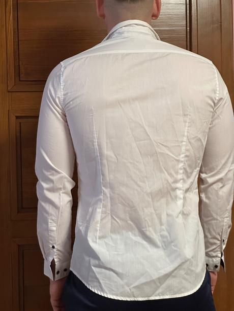 Pánska biela košeľa slim fit, h&m,m