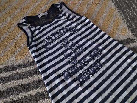 Pásikavé predĺžené tričko 152/158, 152