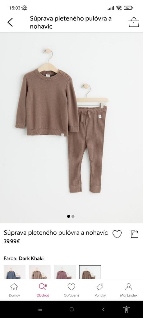 Pletená súprava, lindex,86