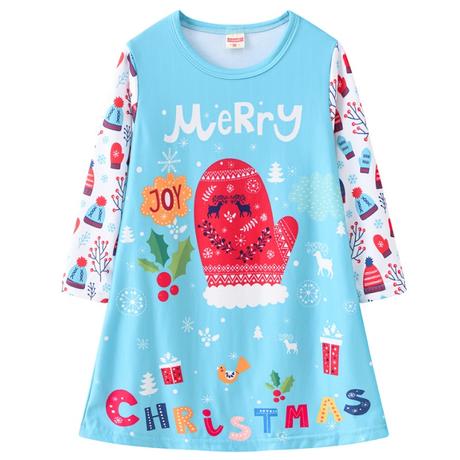 Detské šaty s vianočnou potlačou, 98 - 140