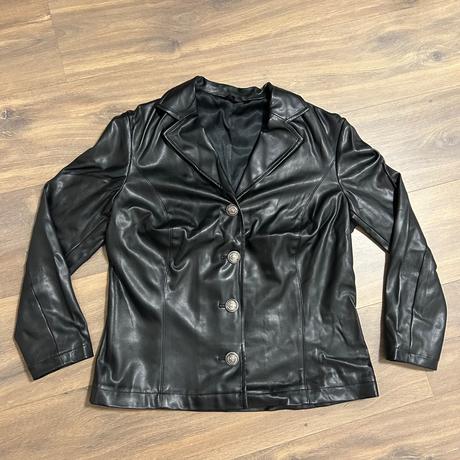 Dámske koženkové sako, m