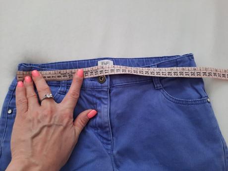 Fialové riflové nohavice, f&f,146