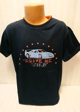 Čierne tričko auto, era fashion, 146 cm, 146