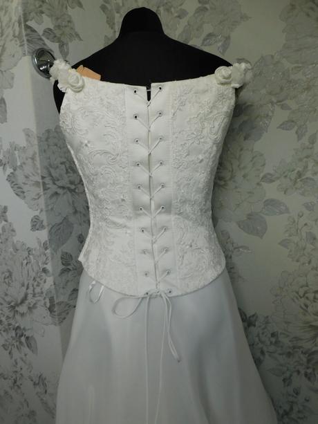 Luxusne nadherne svadobne saty(komplet), 38