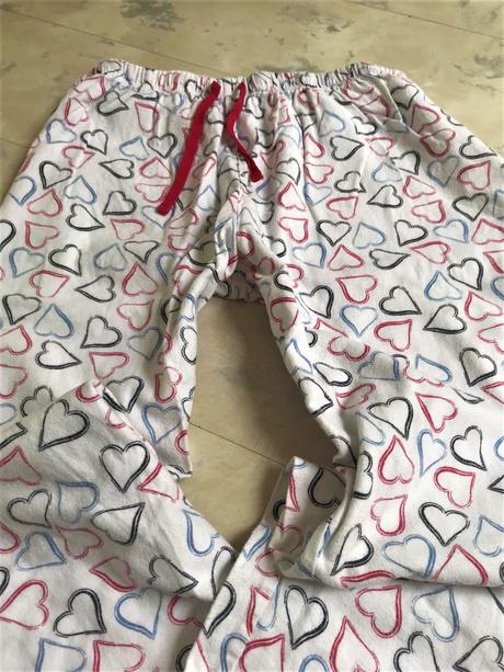 Flanelové teplé pyžamové nohavice, xl