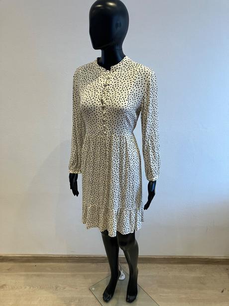 Dámske vzorované šaty maslovo čierne mango (m), mango,m