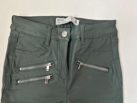 Skinny nohavice koženkového vzhľadu next, next,xs