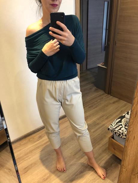 Tmavozelený multiway bershka top s, bershka,s