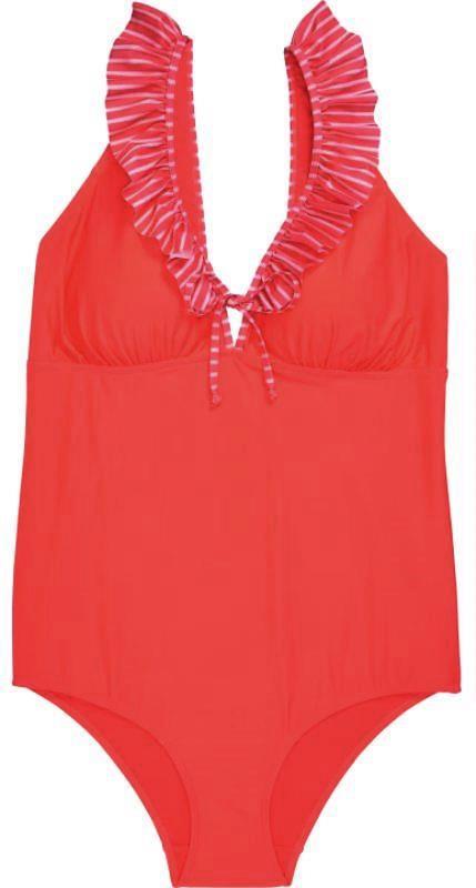 Jednodielne neónové dámske plavky janina, v. xxl, 46 - xxl