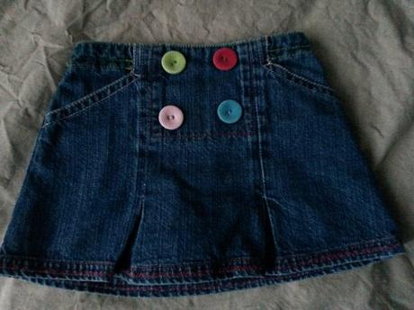 Krasna riflova suknicka next s gombikmi, next,74