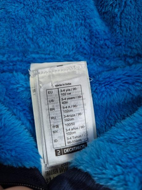 Nohavice do snehu, decathlon,98