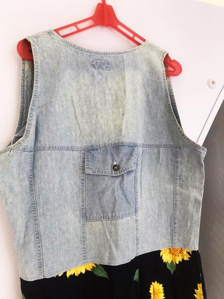 Letné slnečnicové maxi šaty m/l, l