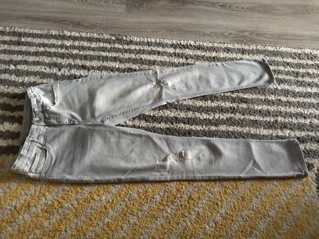 Sivé skinny fit rifle, h&m,152