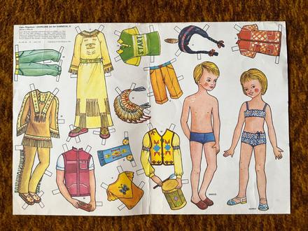 Retro vystrihovačka - hráme sa na indiánov, 