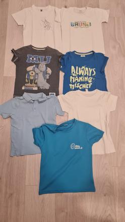 Tričká balík 116cm krátky rukáv, 116